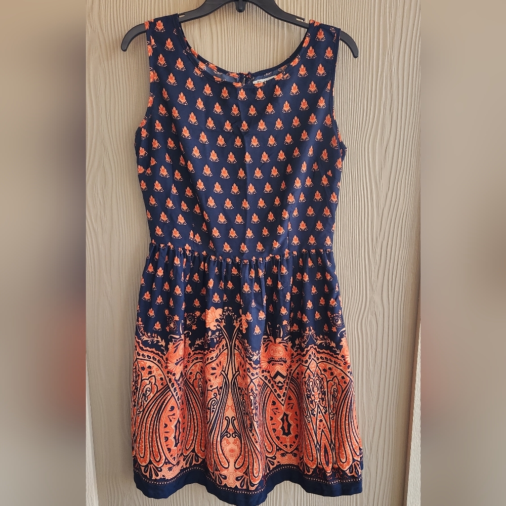 Pinky Orange/ Navy Dress Sz M